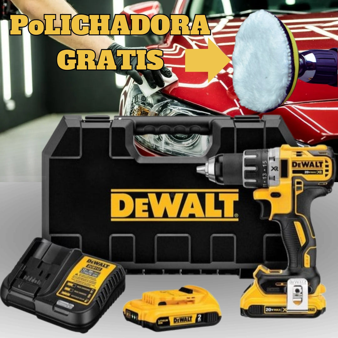 Controlador de impacto Dewalt 26v+ 2 Baterias + Carga Inalambrica + Kit completo de brocas + Polichador GRATIS