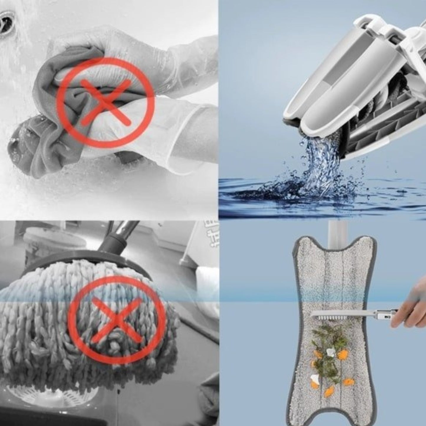 X-MOP® MOPA MANOS LIBRES PARA LIMPIAR SUPERFICIES Y SUELOS