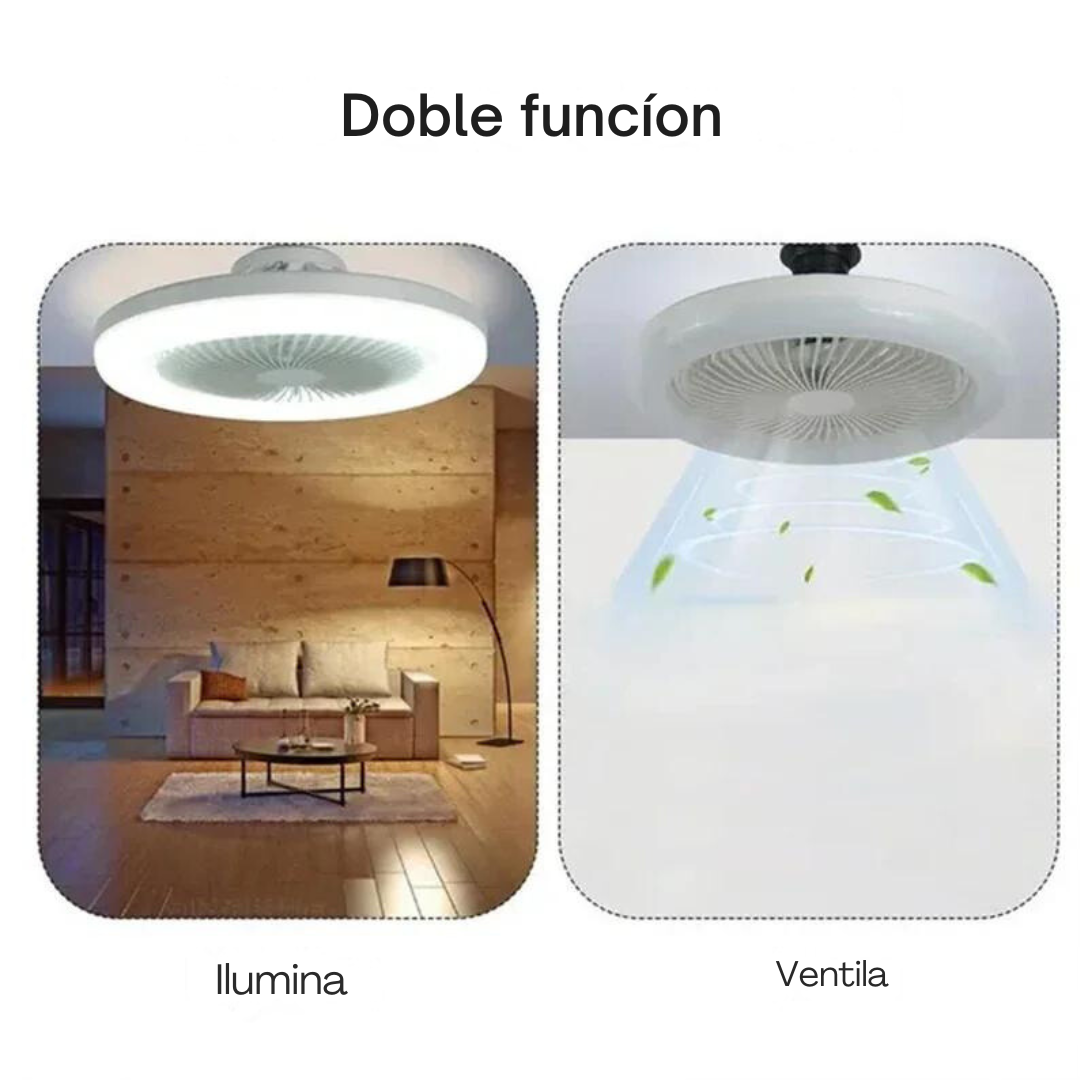 2x1 SamartFan™ Bombillo Ventilador AHORRADOR de ENERGIA con control Inalámbrico