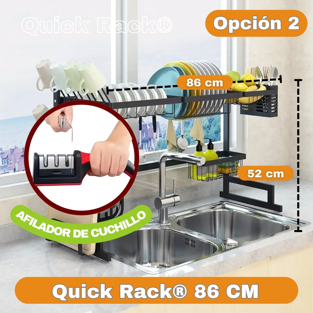 Quick Rack® + Afildor de cuchullos profesional | Calidad mejorada