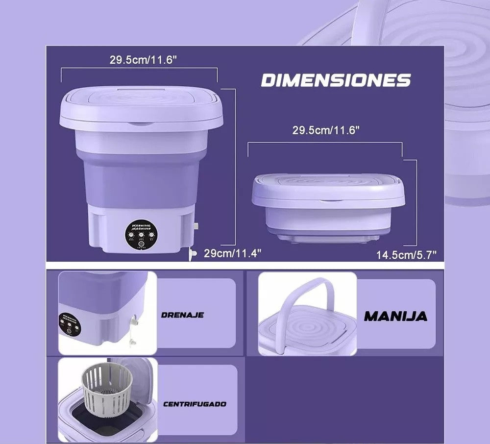 Lavadora/Secadora portátil eléctrica I Nueva versión