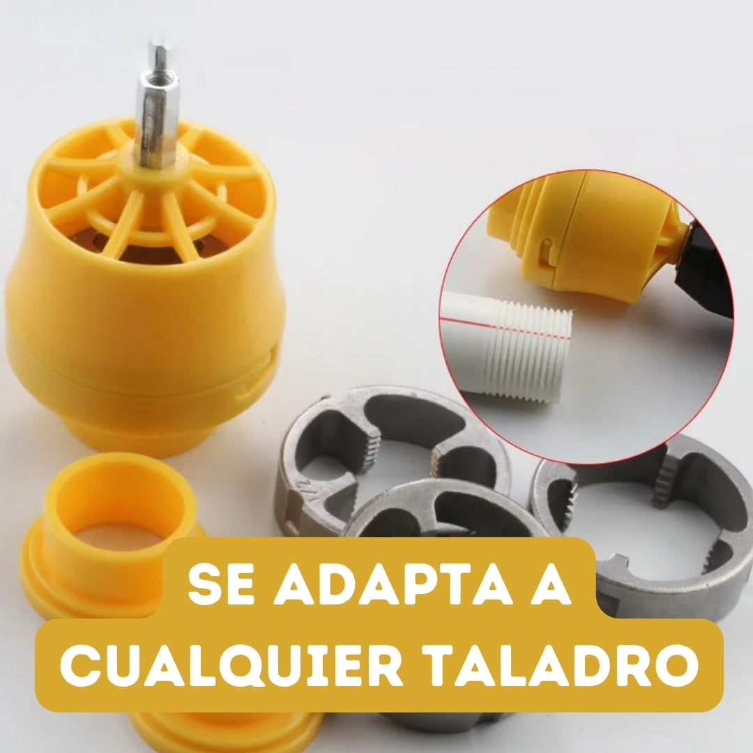 Juego de Troqueles para Roscar Tuberias - Se adapta a cualquier Taladro