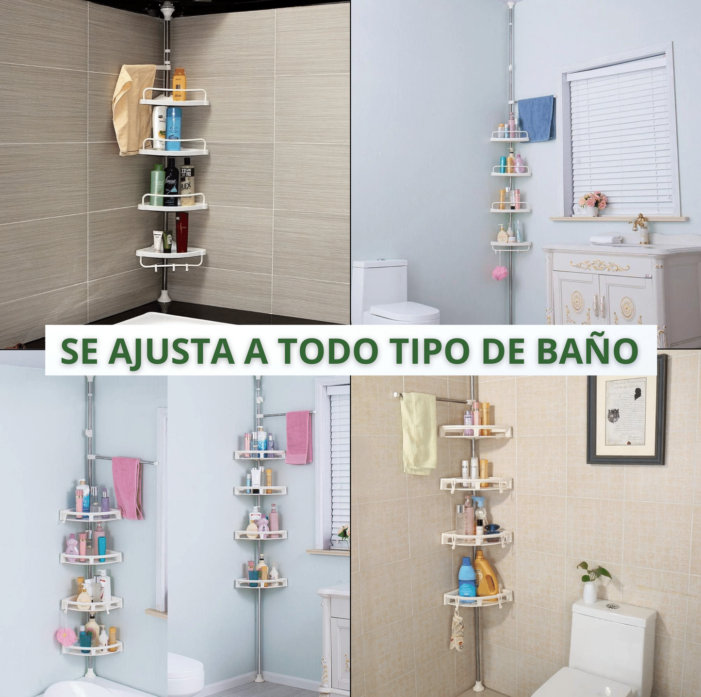 ORGANIZADOR ESQUINERO PARA BAÑO | EN ACERO