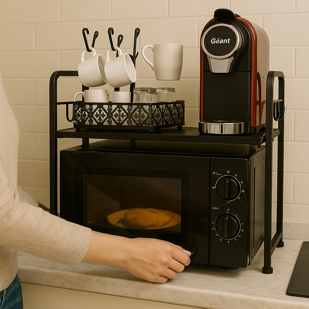 EstantePro® Soporte Multifuncional para Microondas y Cafetera