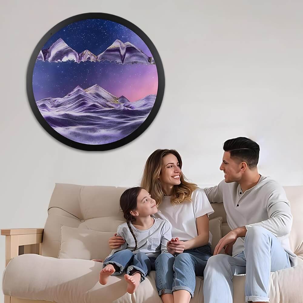 Reloj de arena liquido para la paz y abundancia