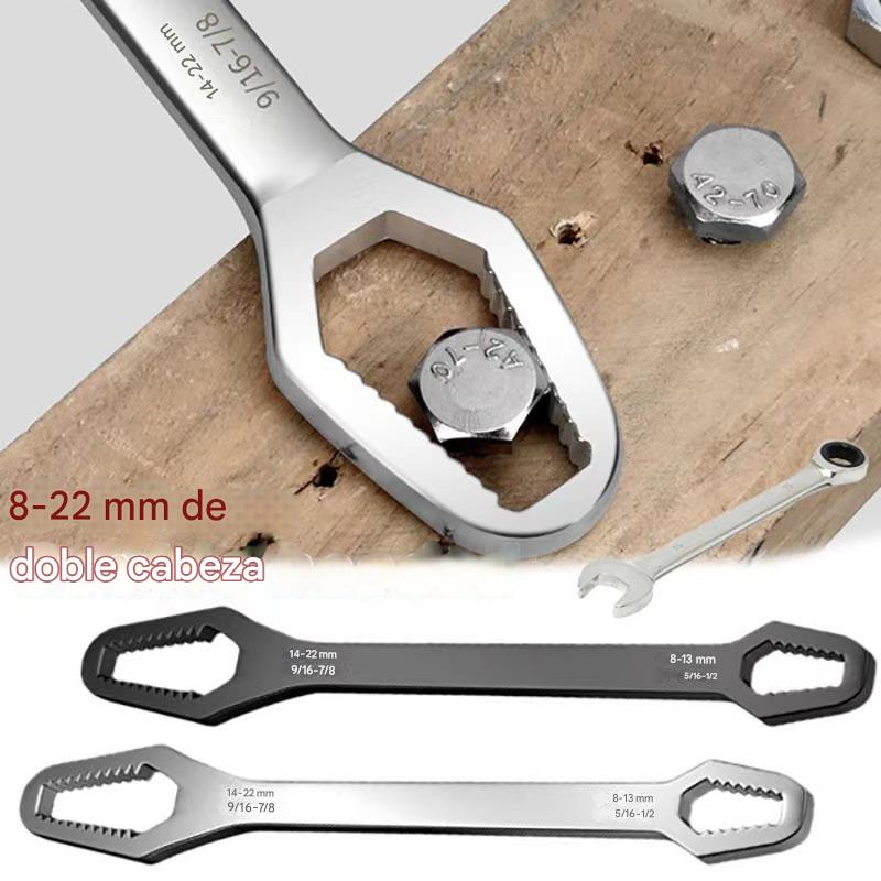 FitPro™ la Herramienta Definitiva: Autoajustable, de Doble Cabeza y Compatible con Tuercas de 8 a 24 mm.
