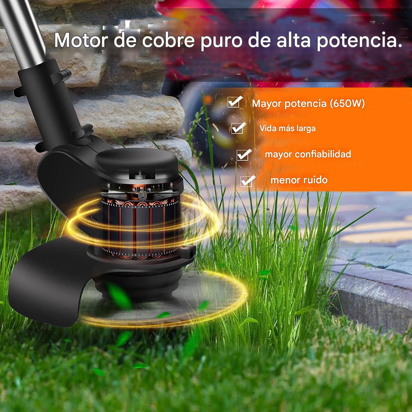 GroundMax Pro™ Cortadora de Césped Eléctrica de Alto Rendimiento 2 baterías de 48 V, 9 mas 2 accesorios