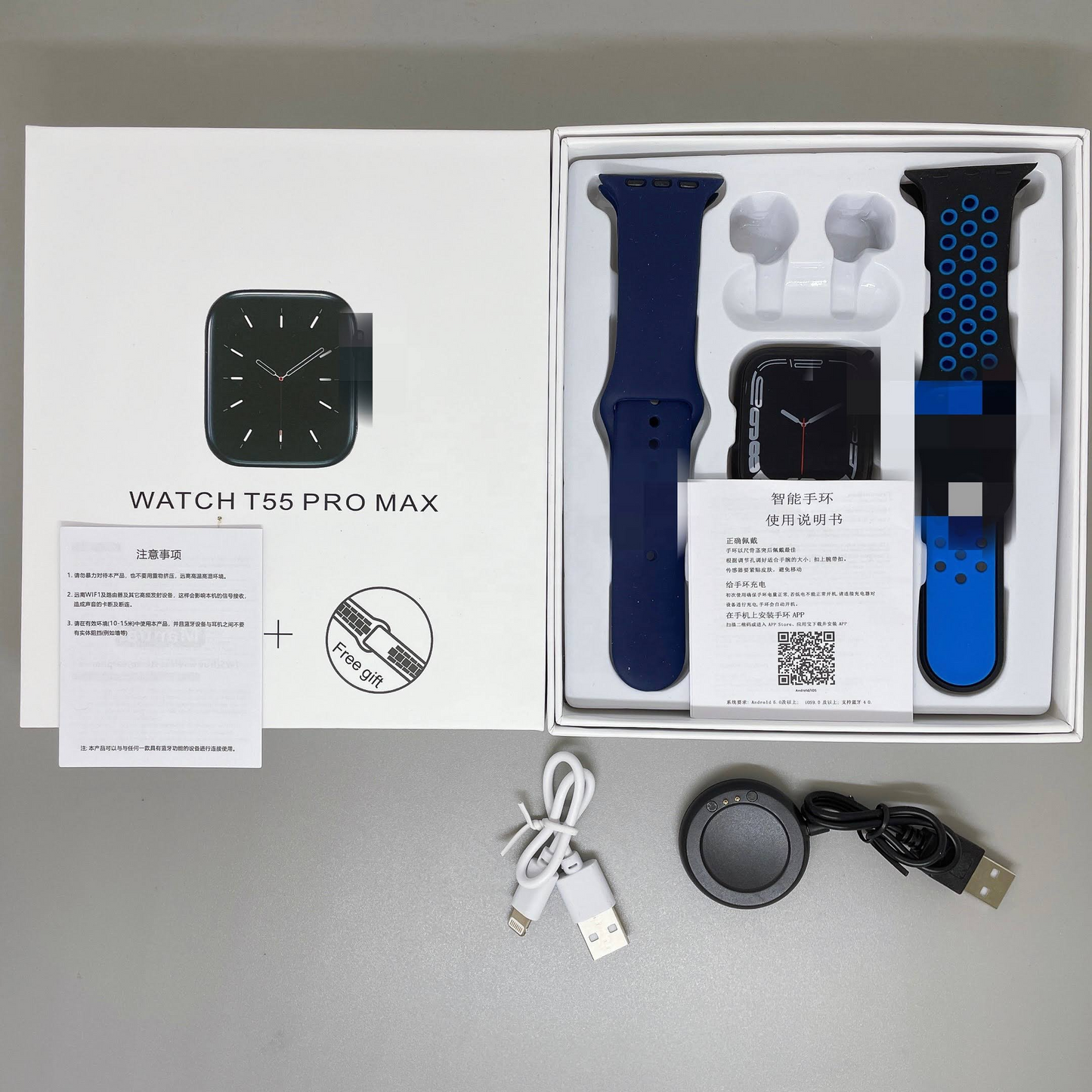 Smarwatch T55 PRO + Airpods pro + Envío gratis