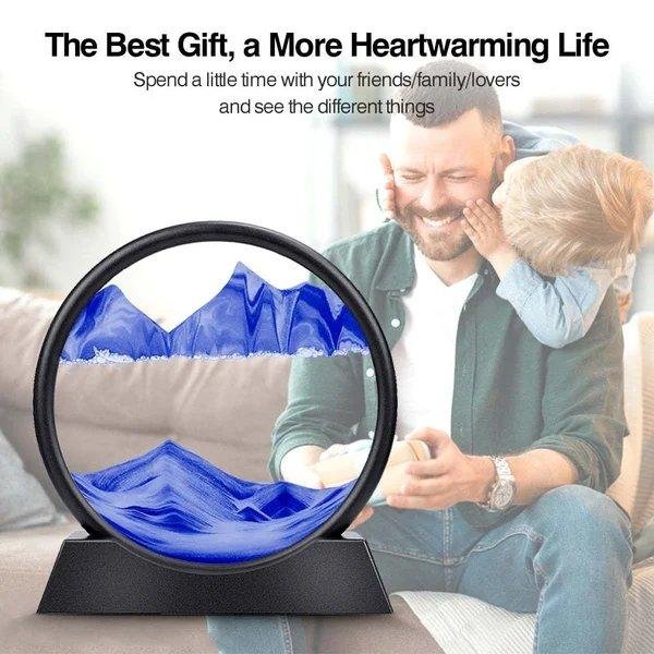 Reloj de arena liquido para la paz y abundancia
