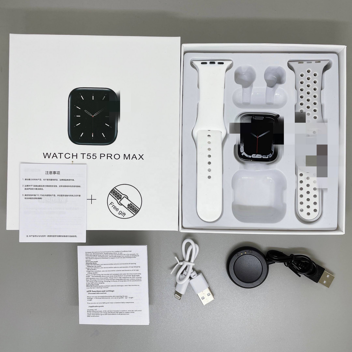 Smarwatch T55 PRO + Airpods pro + Envío gratis