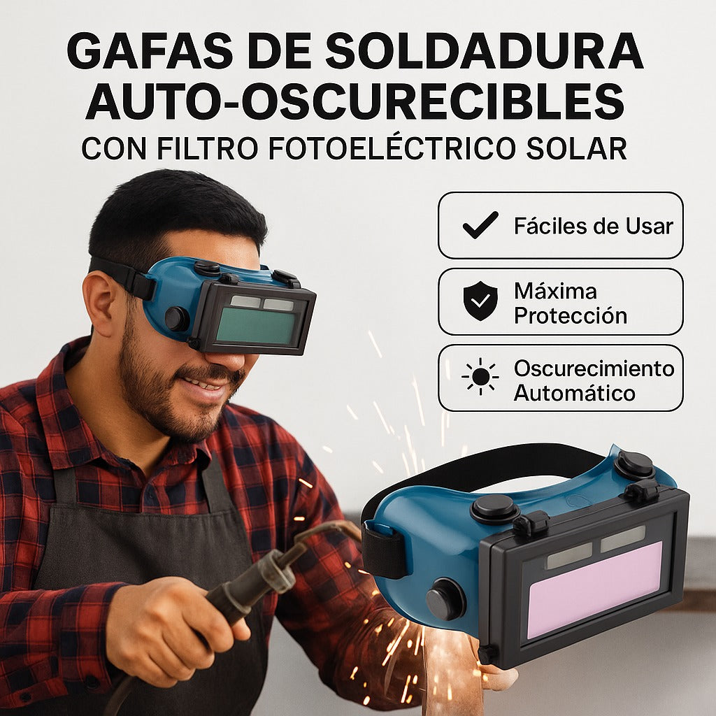 Gafas De Soldadura Auto-Oscurecibles Con Filtro Fotoeléctrico Solar