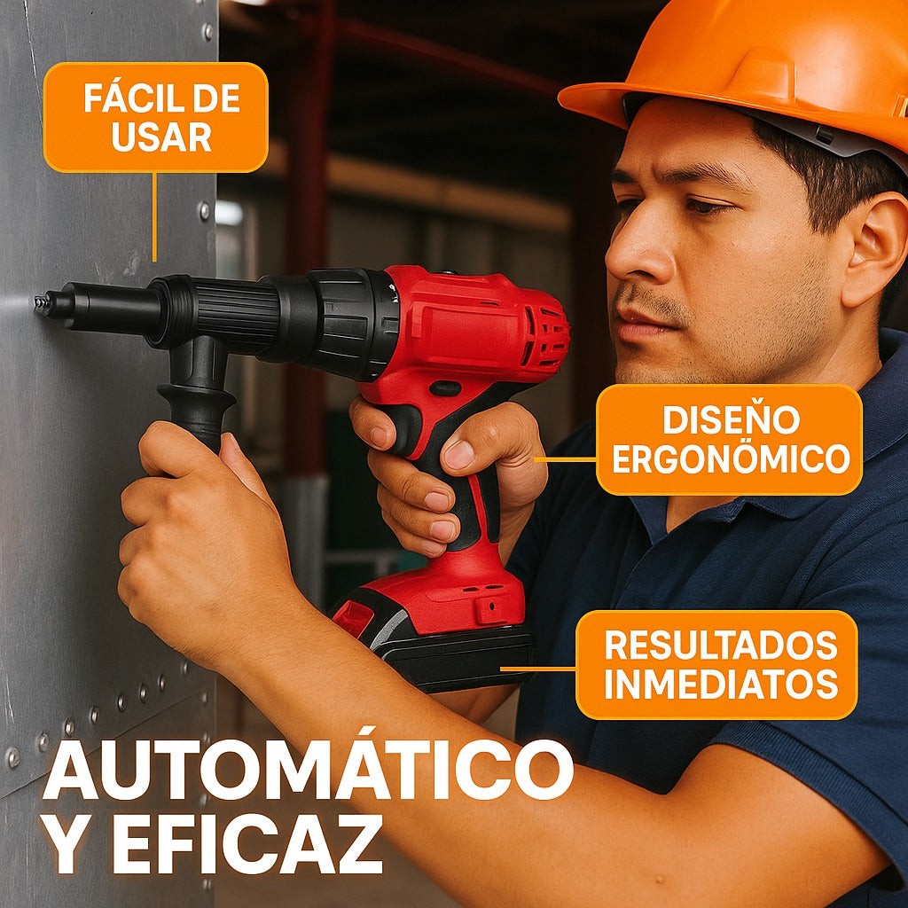 RivAdapt™ Convierte Tu Taladro En Una Potente Remachadora Profesional. Compatible Con Remaches De Diferentes Tamaños
