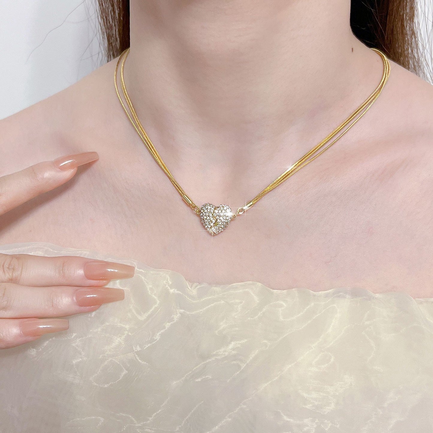 Collar de amor de atracción magnética hipoalergénico