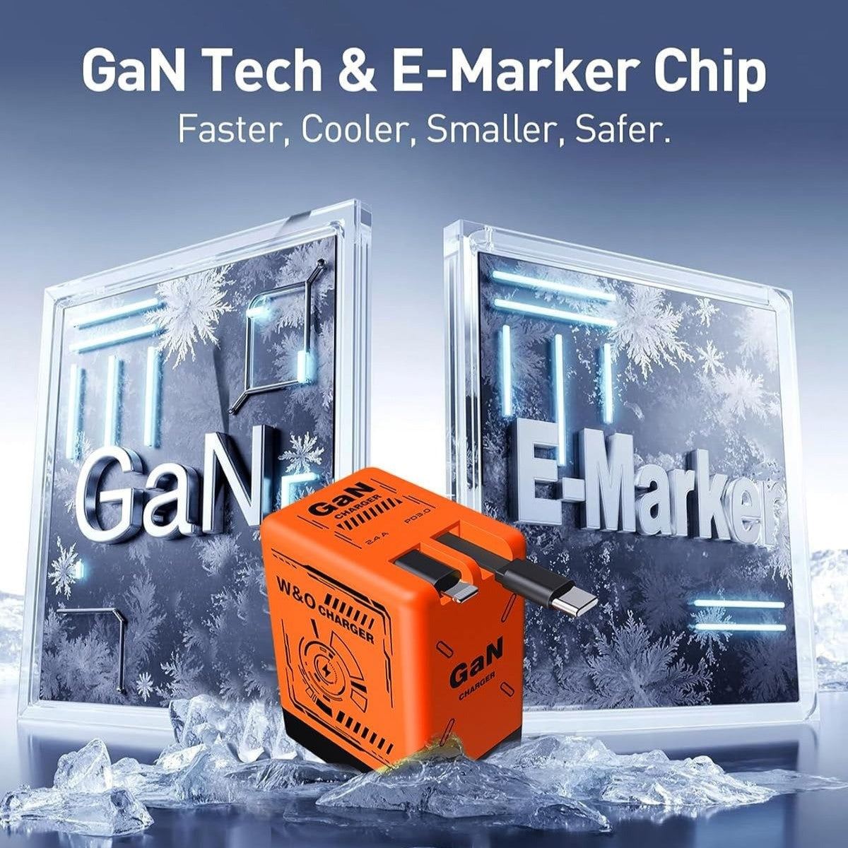 AOHI Magcube – Cargador 3 en 1 para Laptop, Celular y Tablet