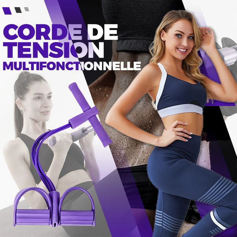 FitPower™ Tensor Multifuncional Cuerda de resistencia Inteligente con pedal de tracción