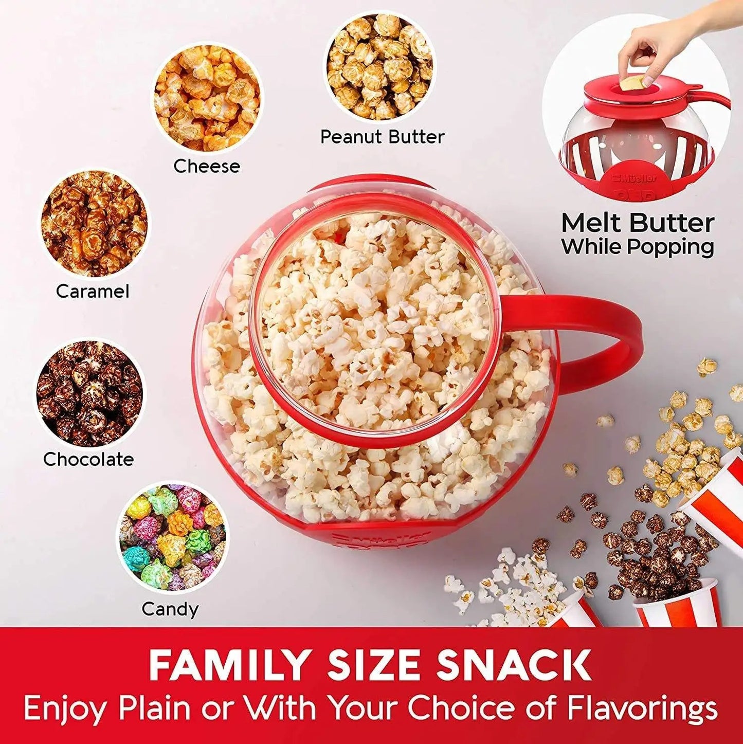 POP-CORN® RECIPIENTE DE VIDRIO PARA PALOMITAS | GARANTIA 6 MESES