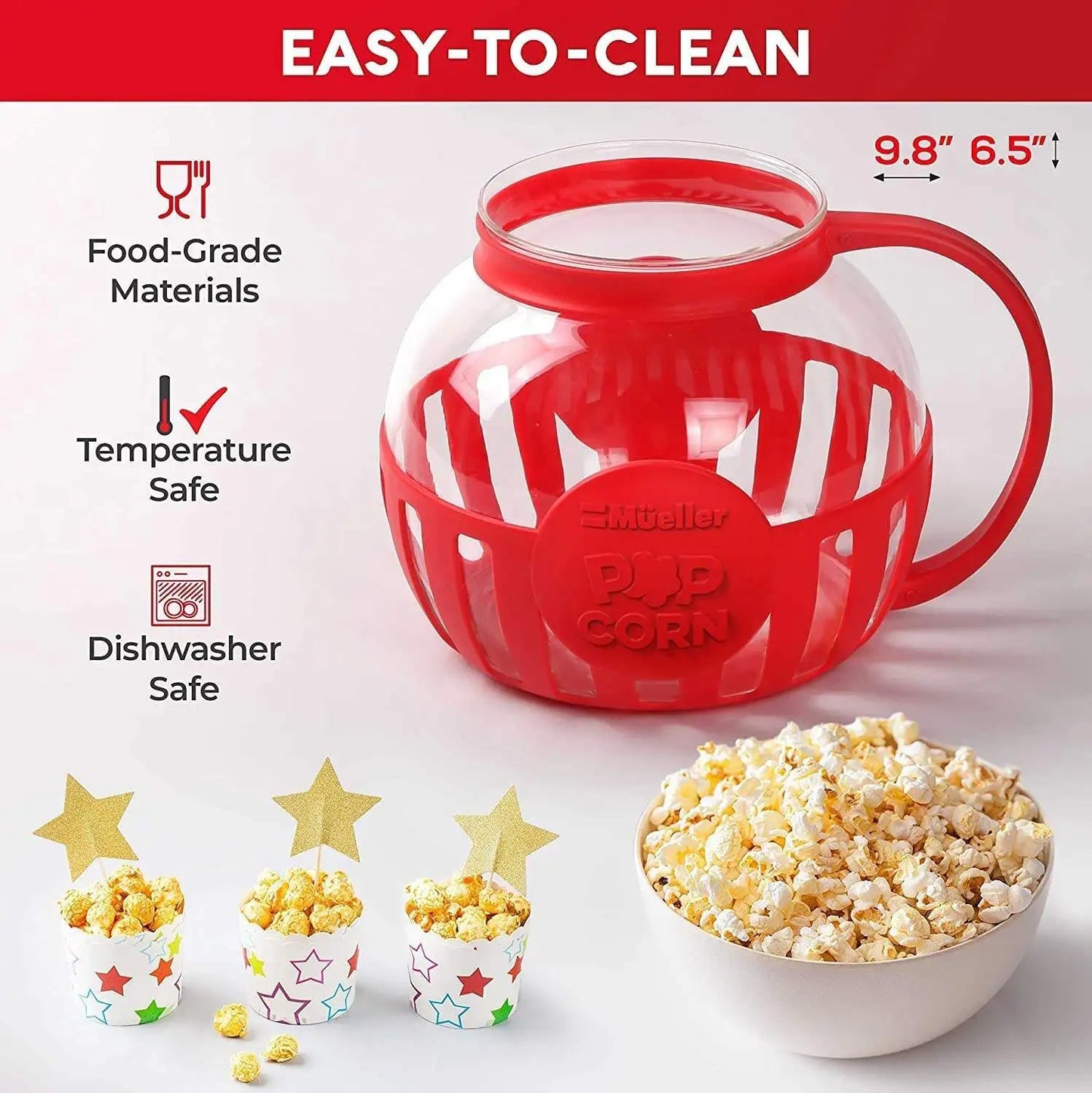 POP-CORN® RECIPIENTE DE VIDRIO PARA PALOMITAS | GARANTIA 6 MESES
