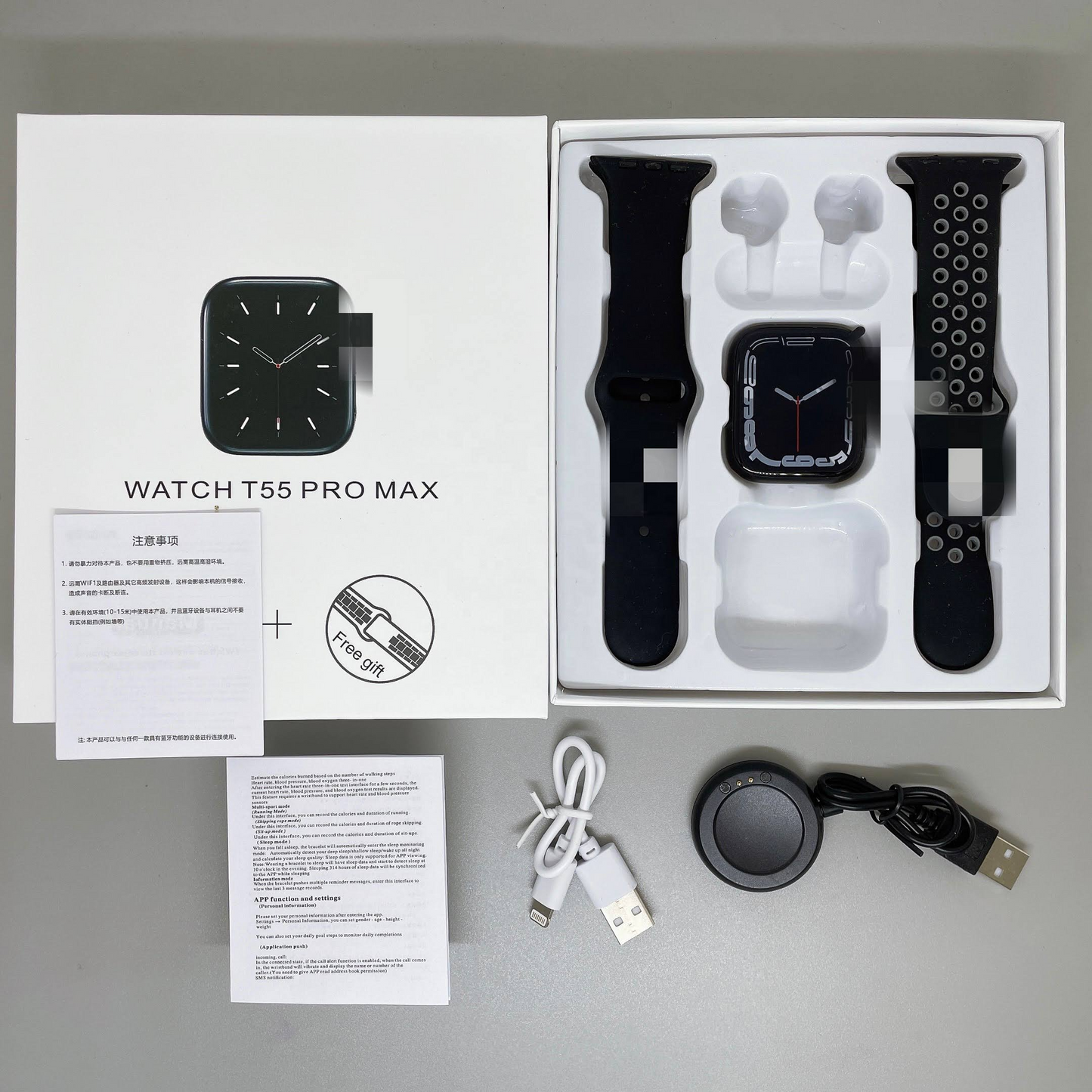 Smarwatch T55 PRO + Airpods pro + Envío gratis