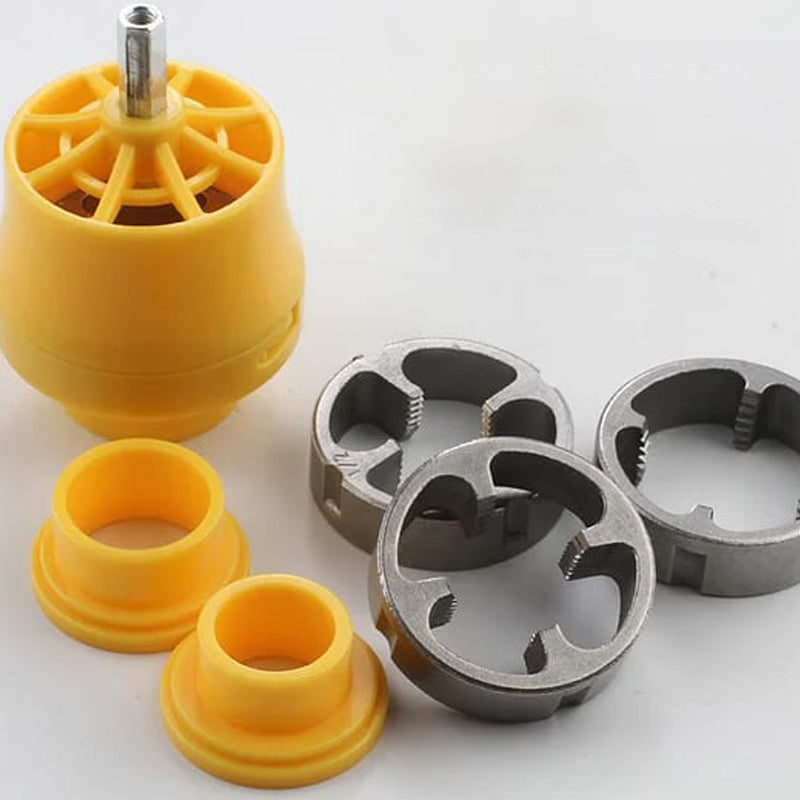 Taladro eléctrico modificado para roscar tuberías d