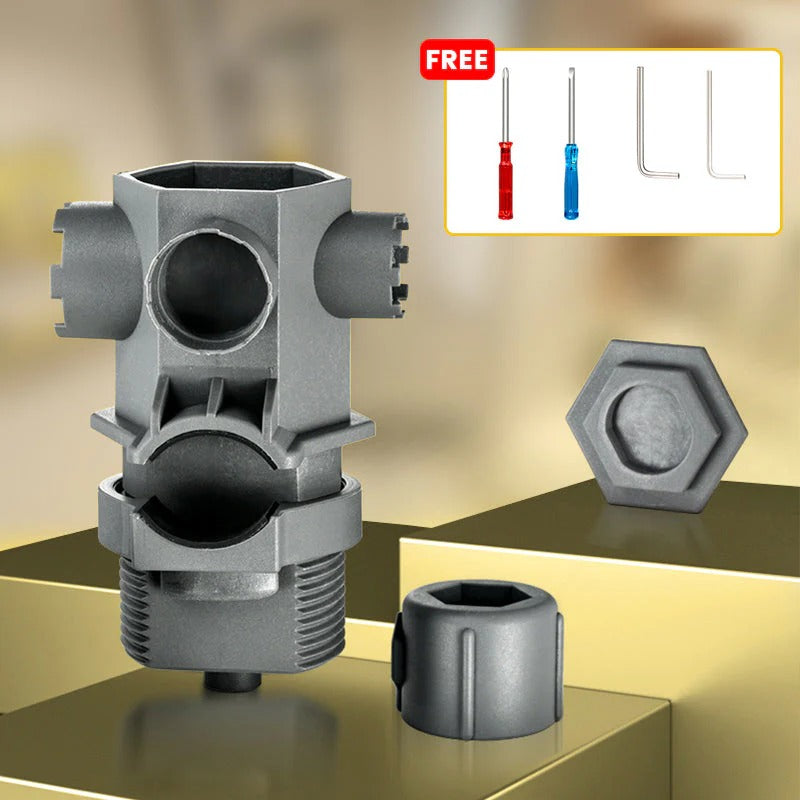 Sanifix™ – Llave Multifuncional 16 En 1 Para Cocina Y Baño desmontaje e instalación de grifo de lavabo de espuma, válvula de ángulo, válvula de agua universal.