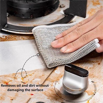 Pack 5 Paños de cocina en acero inoxidable - larga vida