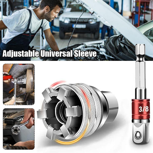 FlexiGrip™ Llave Universal Alemana Adaptable a Cualquier Tuerca o Tornillo + Adaptador de taladro