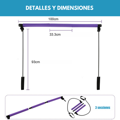 Kit Pilates con barra + Guia de ejercicios l Envío gratis