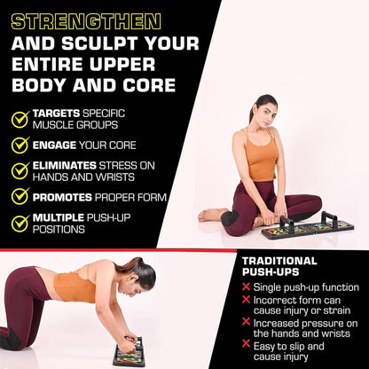MaxPush™ Tabla 9 en 1  + eBook Guia Rutina de Ejercicios