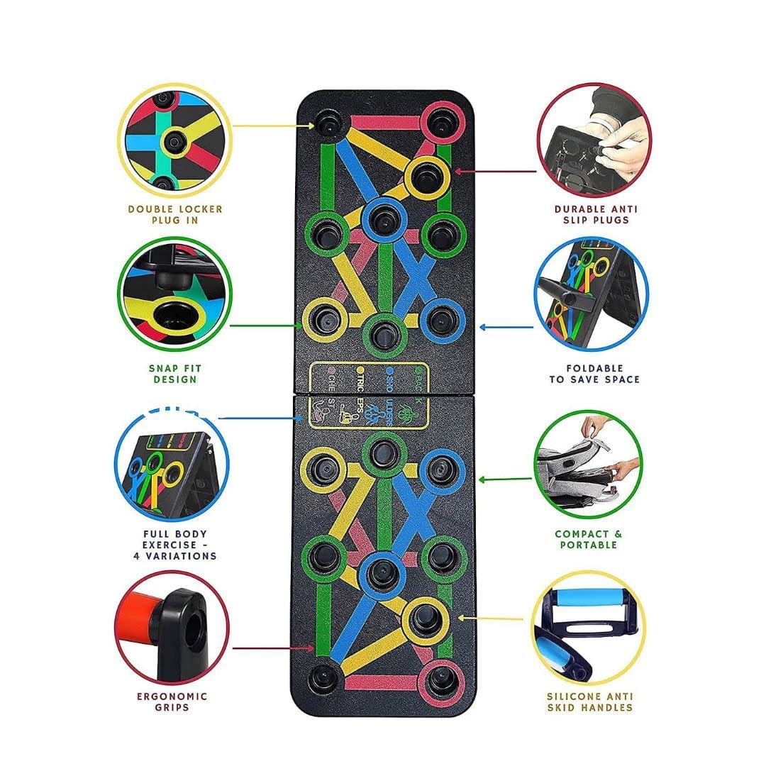 MaxPush™ Tabla 9 en 1  + eBook Guia Rutina de Ejercicios