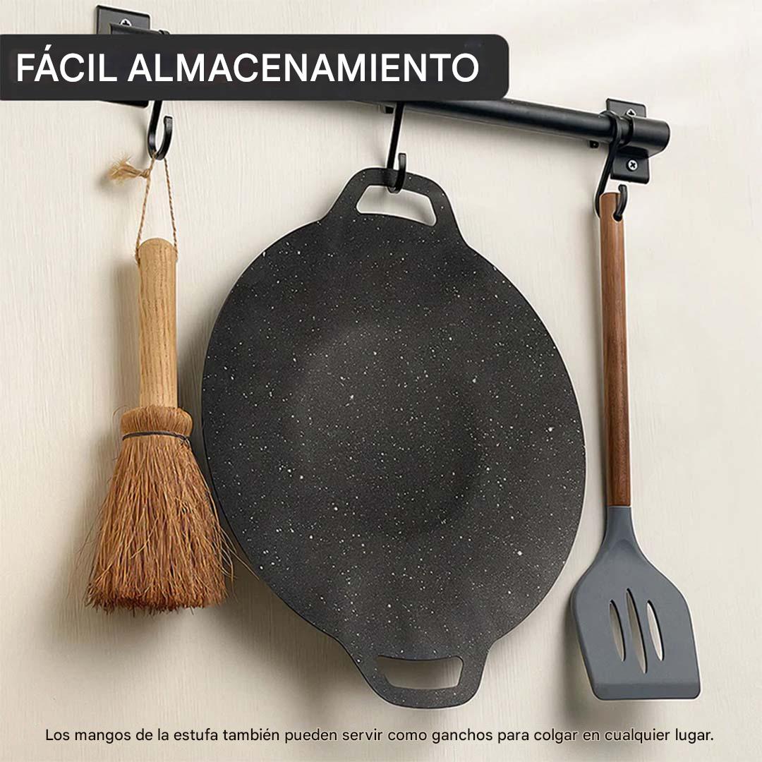 Plita Japoneză TENO1047™ Bandeja para Barbacoa Doméstica Cocina Sin que se Pegue en Ningún Lugar