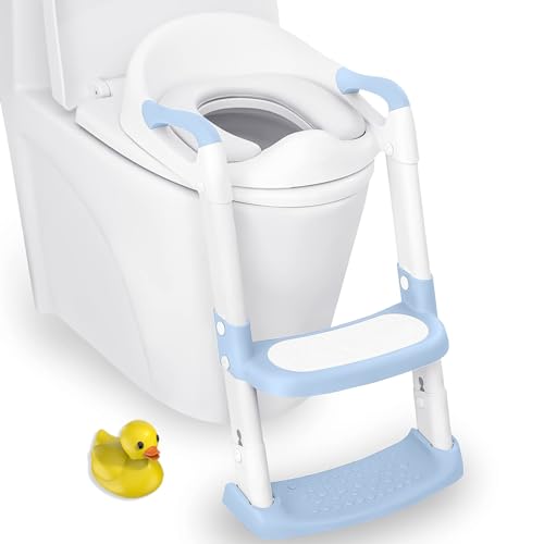 Magnifica escalera de inodoro para tus niños l Con agarradera