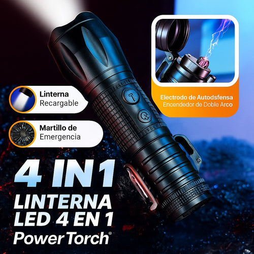 Taser Linterna PowerTorch™ – Seguridad, Luz Y Funcionalidad 4 En 1 Para Cualquier Situación