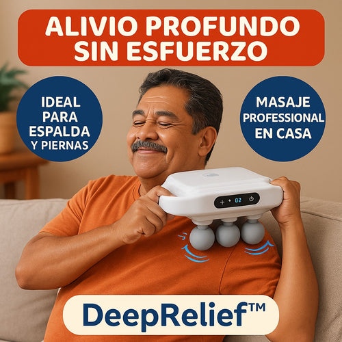 DeepRelief™ – Masajeador Eléctrico De Alivio Profundo Para Espalda, Piernas Y Cuerpo Completo