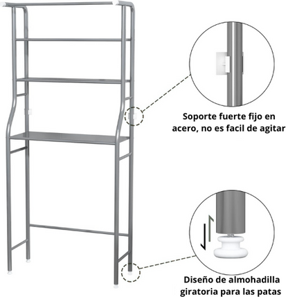 ESTANTE ORGANIZADOR PARA INODORO Y LAVADORA | ENVÍO GRATIS