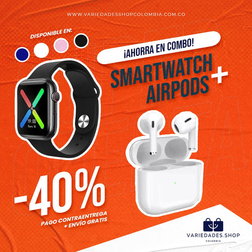 Smarwatch T55 PRO + Airpods pro + Envío gratis