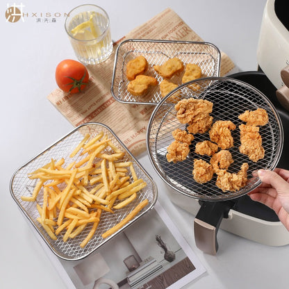 AirRack™ 3 Niveles – Soporte Apilable de Acero Inoxidable para Freidora de Aire