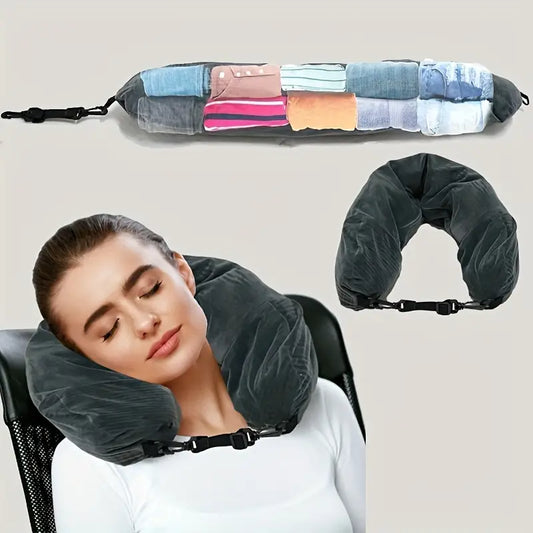 Maleta Almohada de cuello suave ajustable con cremallera invisible