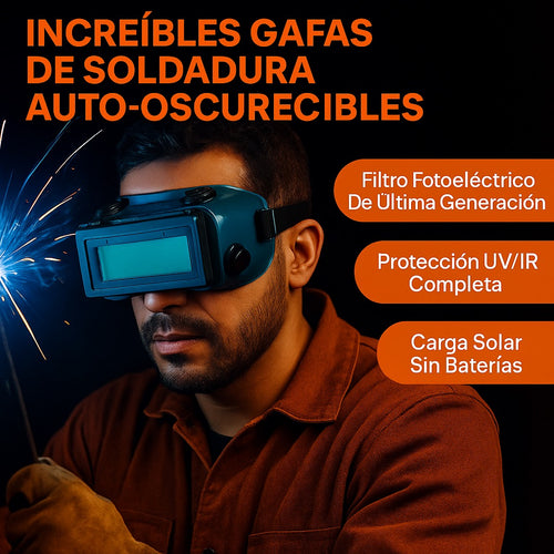 Gafas De Soldadura Auto-Oscurecibles Con Filtro Fotoeléctrico Solar