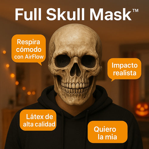 Full Skull Mask™ – La Máscara Que Transforma Tu Estilo Con Tecnología De Respiración AirFlow