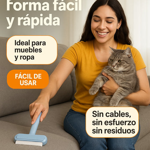 FurSwipe™ – Cepillo Removedor De Pelo Reutilizable Para Tapicería, Ropa Y Muebles