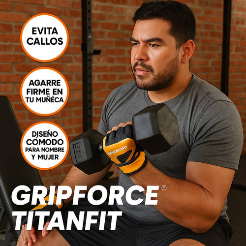 Gants GripForce™ TitanFit – Máximo agarre, protección total y muñeca fuerte