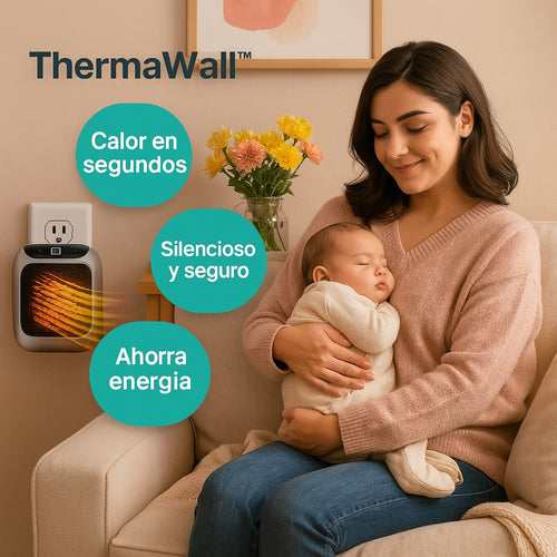 ThermaWall™ – Calefactor Eléctrico de Pared con Control de Temperatura y Temporizador