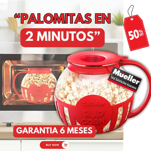 POP-CORN® RECIPIENTE DE VIDRIO PARA PALOMITAS | GARANTIA 6 MESES