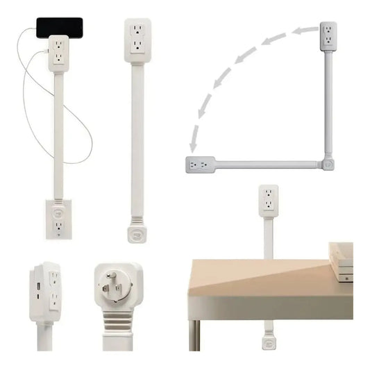 ¡El Enchufe Flexible Voltiflex™: La Solución Compacta y Moderna Para Cargar En Cualquier Espacio!