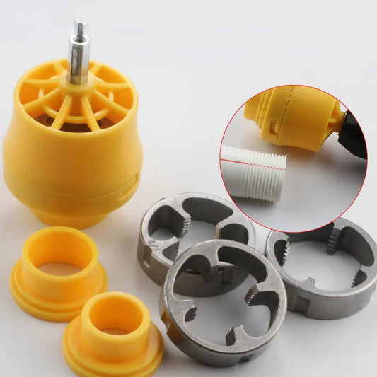 Taladro eléctrico modificado para roscar tuberías d
