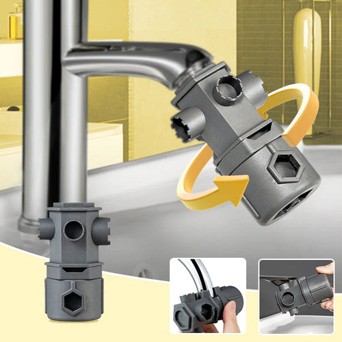 Sanifix™ – Llave Multifuncional 16 En 1 Para Cocina Y Baño desmontaje e instalación de grifo de lavabo de espuma, válvula de ángulo, válvula de agua universal.